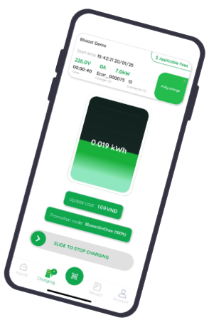 Ứng dụng EBOOST – màn hình sạc